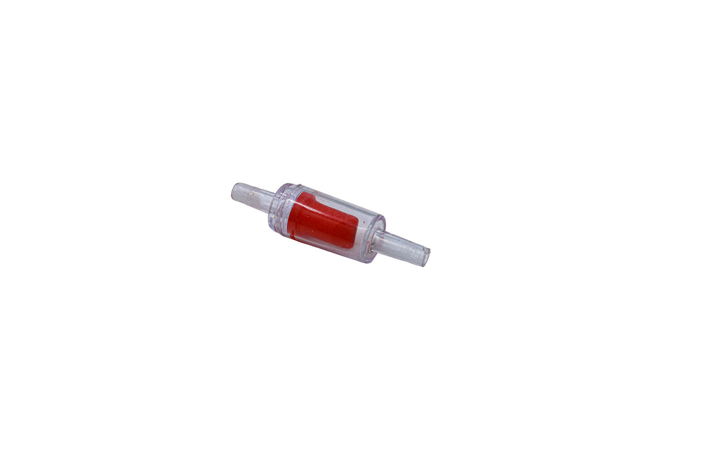Inline One-Way Check Valve — Clear/Red (Airline Safety)