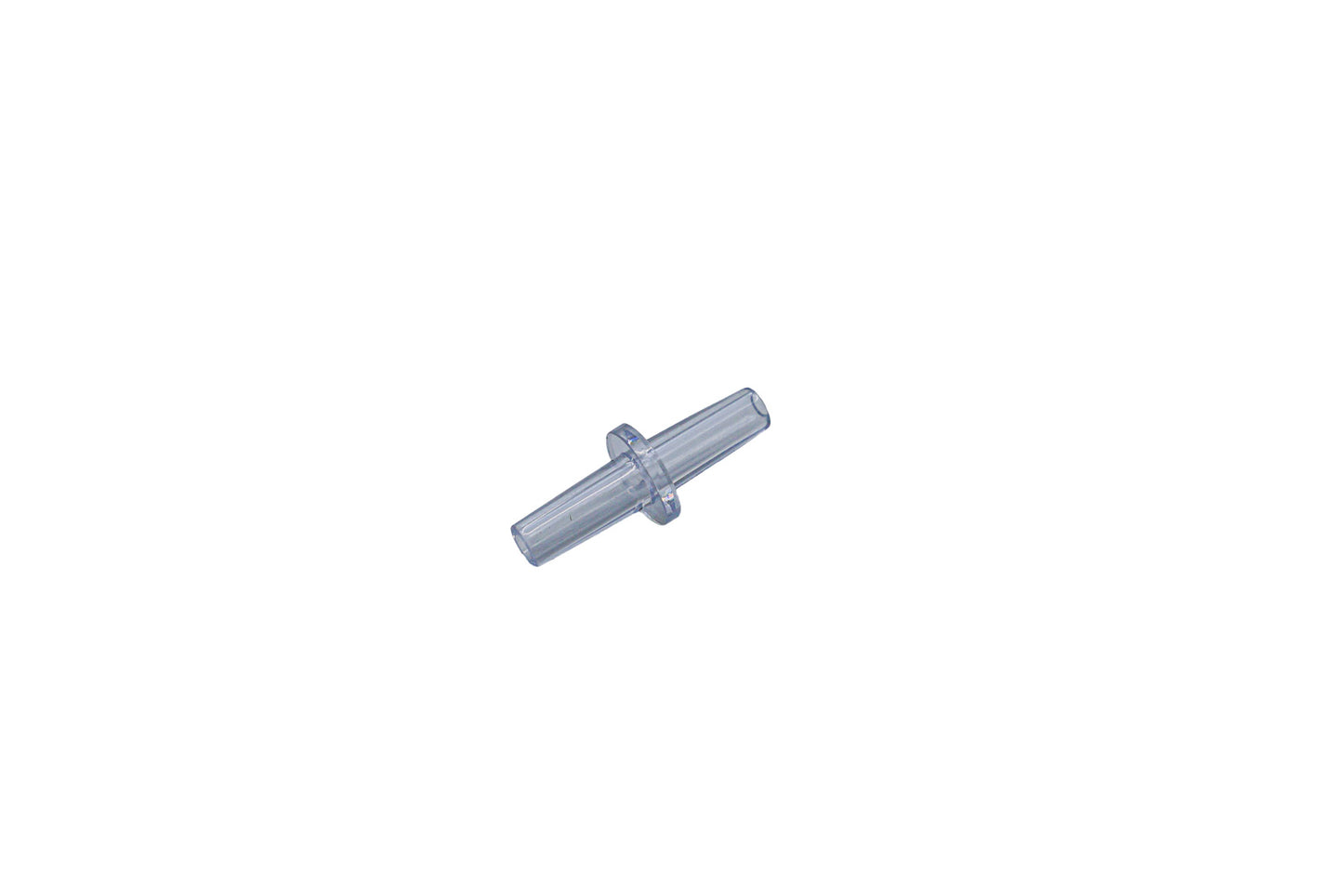 Clear Straight Airline Connector with Center Flange